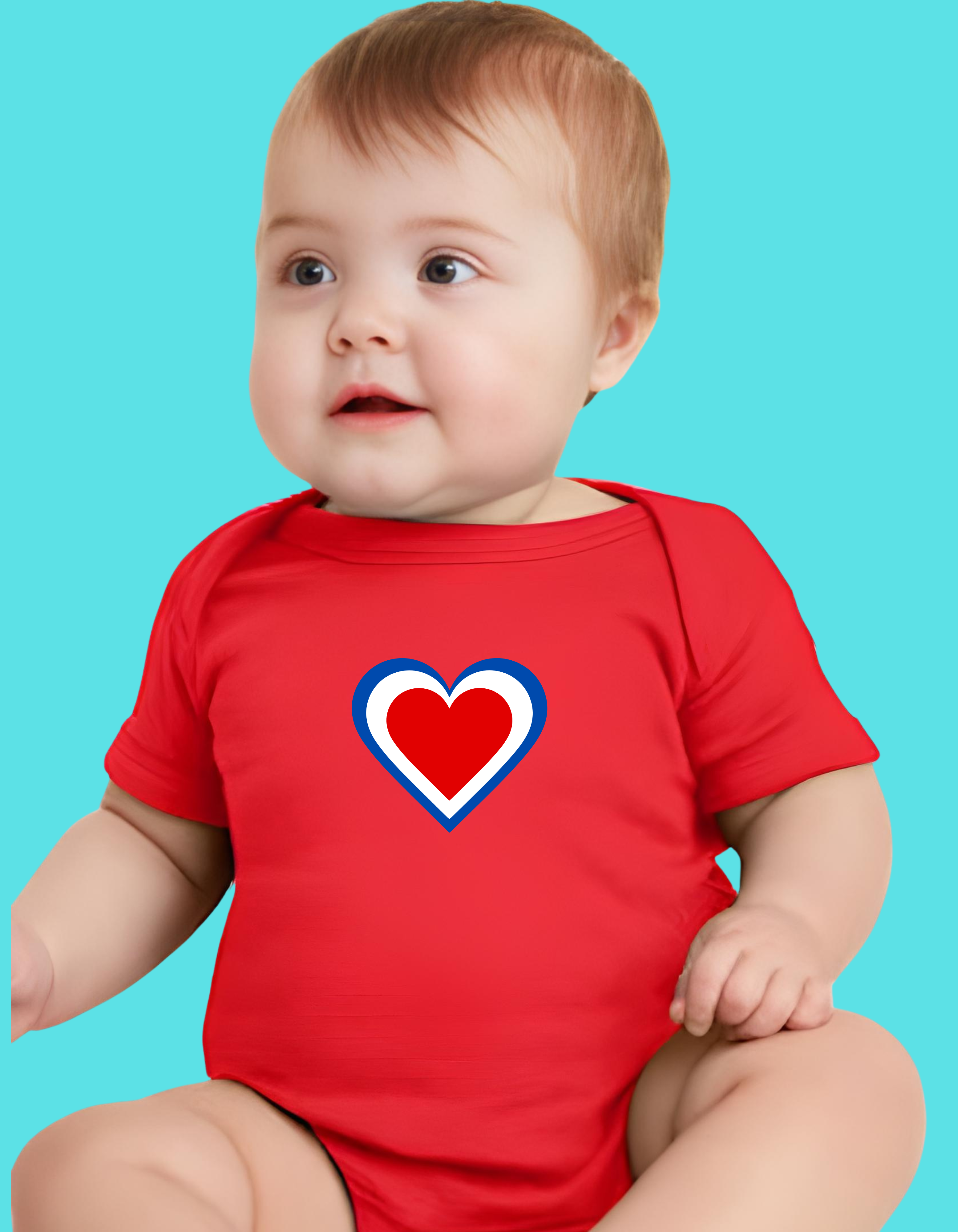 Red White Blue Heart